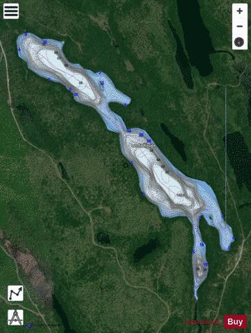 Rouge, Lac la depth contour Map - i-Boating App - Satellite