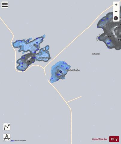 Saint Charles  Lac depth contour Map - i-Boating App - Satellite