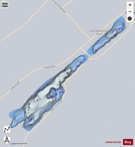 Saint Mathieu  Petit Lac depth contour Map - i-Boating App - Satellite