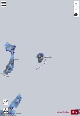 Sinclair  Petit Lac depth contour Map - i-Boating App - Satellite
