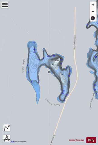 Trousers  Lac depth contour Map - i-Boating App - Satellite