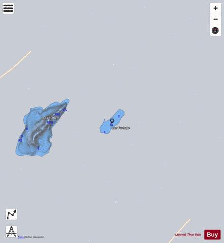 Turcotte  Lac depth contour Map - i-Boating App - Satellite