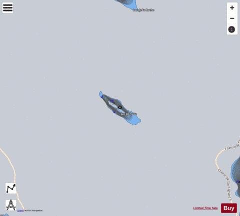 Vase  Lac De depth contour Map - i-Boating App - Satellite