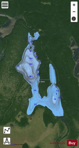 Vera, Lac depth contour Map - i-Boating App - Satellite