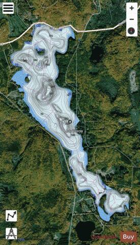 Viceroy, Lac depth contour Map - i-Boating App - Satellite