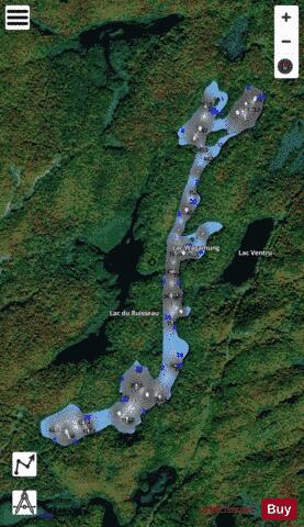 Wagamung, Lac depth contour Map - i-Boating App - Satellite
