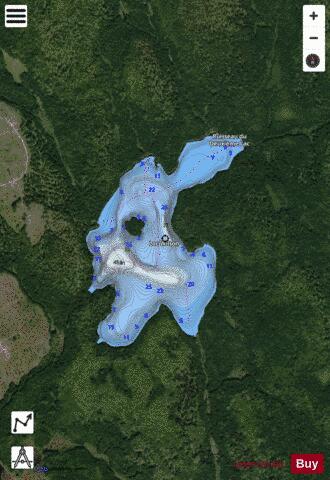 Wilson, Lac depth contour Map - i-Boating App - Satellite