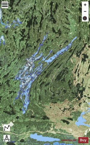 Wild Nest Lake depth contour Map - i-Boating App - Satellite