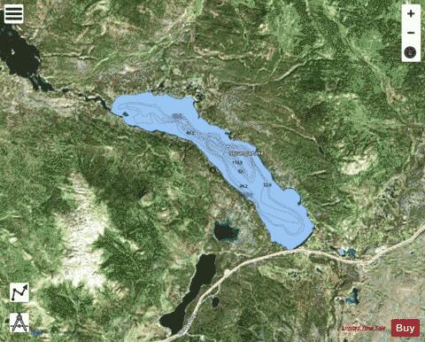 Squanga depth contour Map - i-Boating App - Satellite