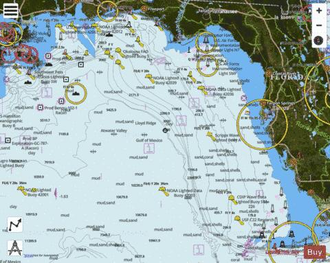 KEY WEST TO THE MISSISSIPPI RIVER Marine Chart - Nautical Charts App - Satellite
