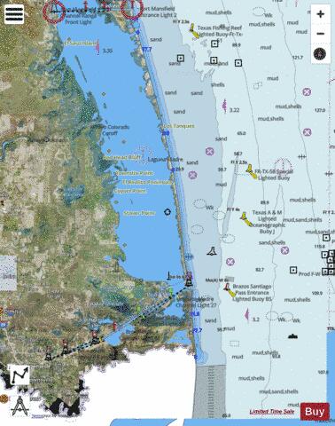 SOUTHERN PART OF LAGUNA MADRE Marine Chart - Nautical Charts App - Satellite