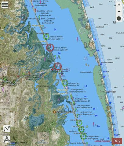 LAGUNA MADRE CHUBBY ISLAND TO STOVER POINT Marine Chart - Nautical Charts App - Satellite