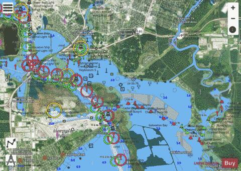 HOUSTON SHIP CHANNEL Marine Chart - Nautical Charts App - Satellite