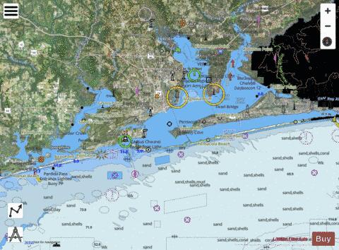 PENSACOLA BAY AND APPROACHES Marine Chart - Nautical Charts App - Satellite