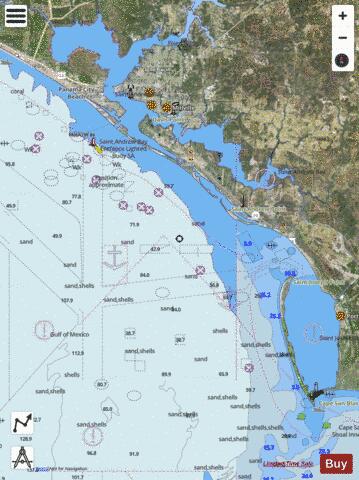 ST JOSEPH AND ST ANDREW BAYS Marine Chart - Nautical Charts App - Satellite