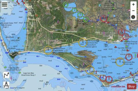 APALACHICOLA BAY TO LAKE WIMICO SIDE A Marine Chart - Nautical Charts App - Satellite