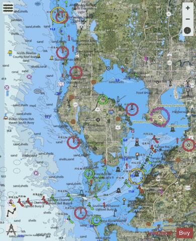 TAMPA BAY AND ST JOSEPH SOUND Marine Chart - Nautical Charts App - Satellite