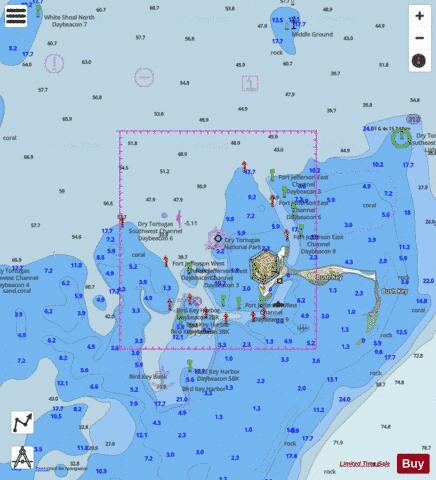 TORTUGAS HARBOR Marine Chart - Nautical Charts App - Satellite