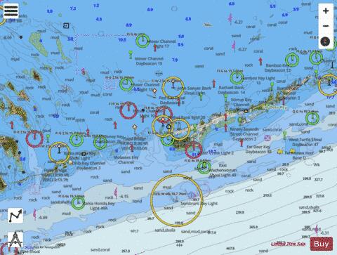 INTRACOASTAL WATERWAY GRASSY KEY TO BAHIA HONDA KEY Marine Chart - Nautical Charts App - Satellite