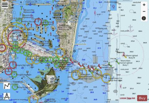 MIAMI HARBOR Marine Chart - Nautical Charts App - Satellite