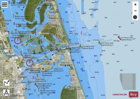 FORT PIERCE HARBOR Marine Chart - Nautical Charts App - Satellite