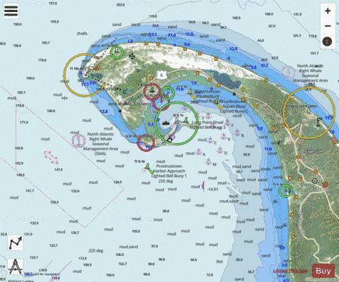 PROVINCETOWN HARBOR Marine Chart - Nautical Charts App - Satellite