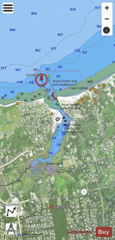 SESUIT HARBOR  INSET  MA Marine Chart - Nautical Charts App - Satellite