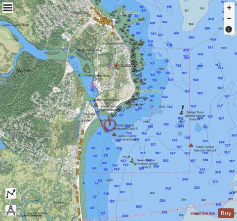 GREEN HARBOR  MA Marine Chart - Nautical Charts App - Satellite