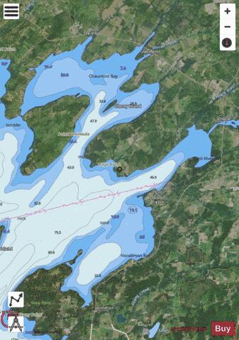 CHAUMONT HENDERSON AND BLACK RIVER BAYS NEW YORK Marine Chart - Nautical Charts App - Satellite