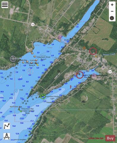CHAUMONT HARBOR NEW YORK INSET Marine Chart - Nautical Charts App - Satellite