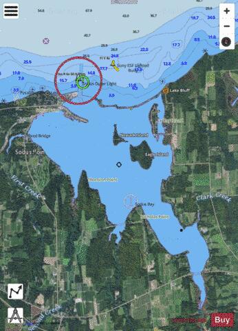 SODUS BAY LAKE ONTARIO NEW YORK Marine Chart - Nautical Charts App - Satellite