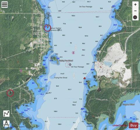DE TOUR PASSAGE MICHIGAN Marine Chart - Nautical Charts App - Satellite