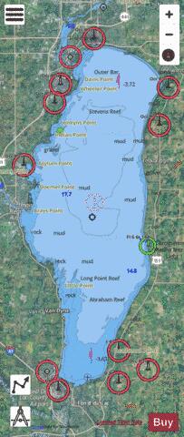 LAKE WINNEBAGO and FOX RIV PG 2 Marine Chart - Nautical Charts App - Satellite