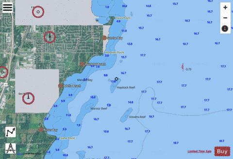 LAKE WINNEBAGO and FOX RIV PG 20 Marine Chart - Nautical Charts App - Satellite
