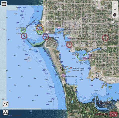 LUDINGTON HARBOR  Marine Chart - Nautical Charts App - Satellite