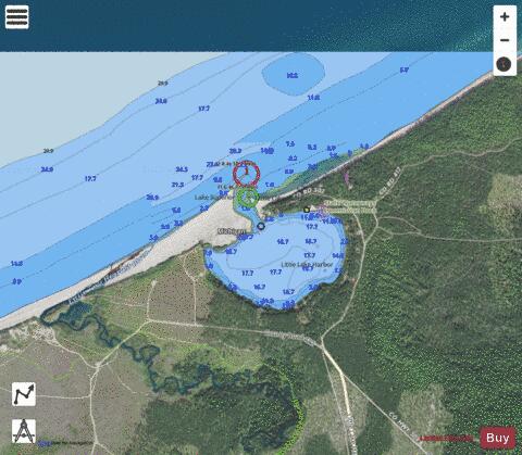 LITTLE LAKE HARBOR MICHIGAN Marine Chart - Nautical Charts App - Satellite