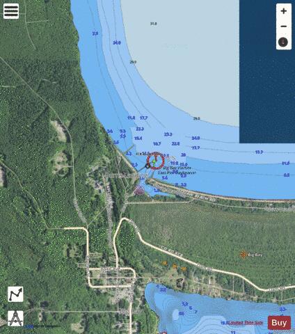 BIG BAY HARBOR MICHIGAN Marine Chart - Nautical Charts App - Satellite