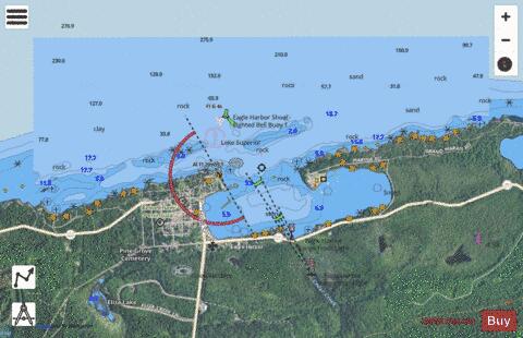 EAGLE HARBOR MICHIGAN Marine Chart - Nautical Charts App - Satellite