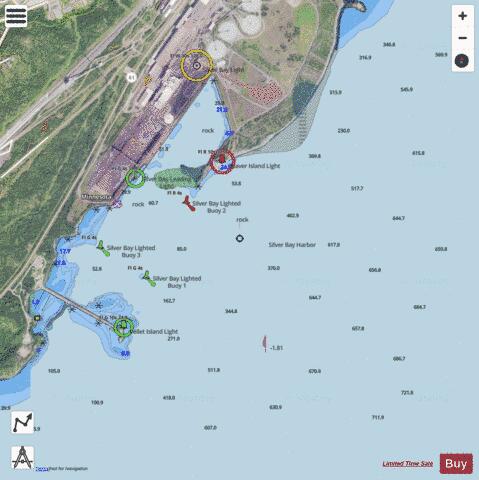 SILVER BAY MINNESOTA Marine Chart - Nautical Charts App - Satellite