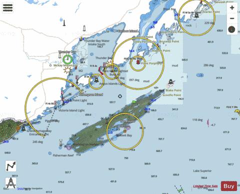 LK SUP GRAND PORTAGE BAY MINN TO SHESHEEB PNT ONT Marine Chart - Nautical Charts App - Satellite