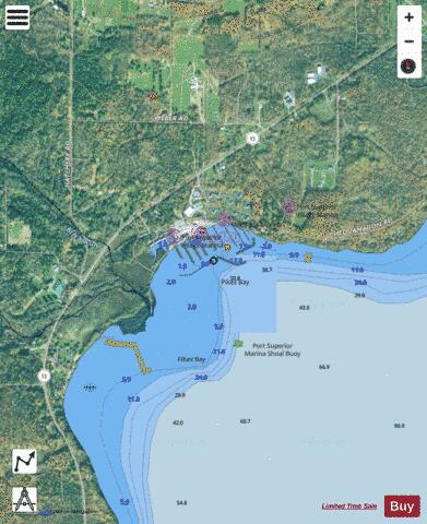 PIKES BAY WISCONSIN Marine Chart - Nautical Charts App - Satellite