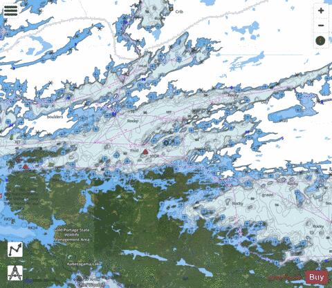 RAINY LAKE DRYWEED ISLAND TO BIG ISLAND MINN Marine Chart - Nautical Charts App - Satellite