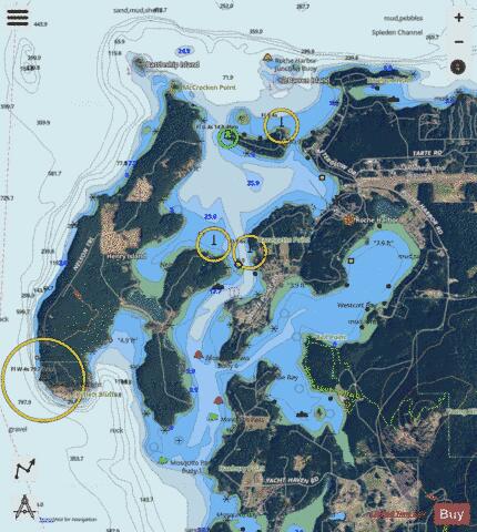 BELLINGHAM TO EVERETT INC SAN JUAN ISLANDS  ROCHE HARBOR Marine Chart - Nautical Charts App - Satellite