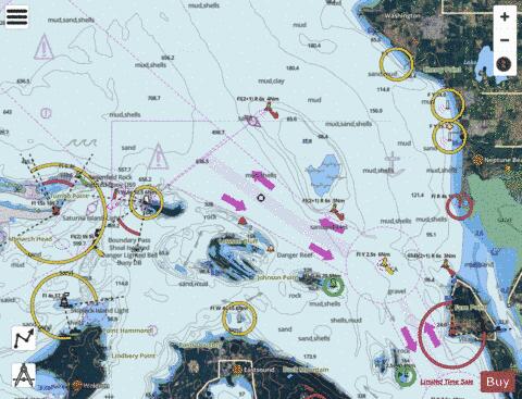 ROSARIO STRAIT TO CHERRY POINT Marine Chart - Nautical Charts App - Satellite