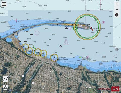 PORT ANGELES Marine Chart - Nautical Charts App - Satellite