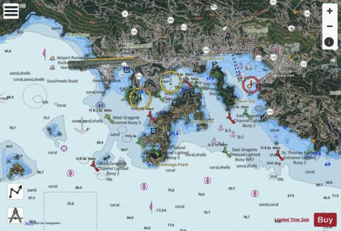 ST THOMAS HARBOR Marine Chart - Nautical Charts App - Satellite
