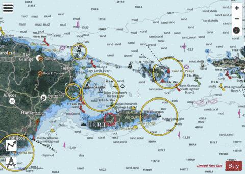 VIRGIN PASSAGE AND SONDA DE VIEQUES WEST INDIES Marine Chart - Nautical Charts App - Satellite