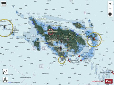 ISLA DE CULEBRA AND APPROACHES Marine Chart - Nautical Charts App - Satellite