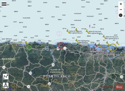 N COAST OF PUERTO RICO PTA PENON - PTA VACIA TALEGA Marine Chart - Nautical Charts App - Satellite