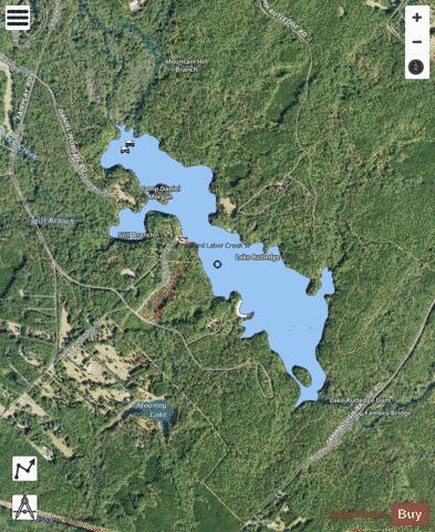 Lake Rutledge depth contour Map - i-Boating App - Satellite